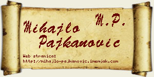 Mihajlo Pajkanović vizit kartica